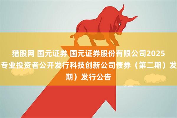 猎股网 国元证券 国元证券股份有限公司2025年面向专业投资者公开发行科技创新公司债券（第二期）发行公告