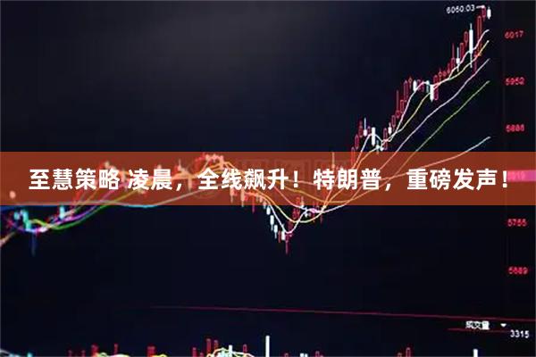 至慧策略 凌晨，全线飙升！特朗普，重磅发声！